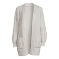 thumbnail image 4 of Time and Tru Women's Fashion Cable Cardigan, 4 of 5