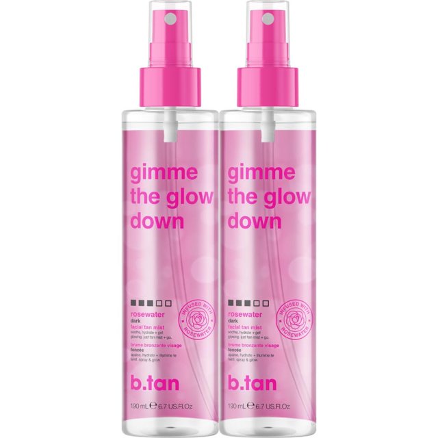 Spray bronceador facial b.tan Gimme The Glow Down 200 ml x2