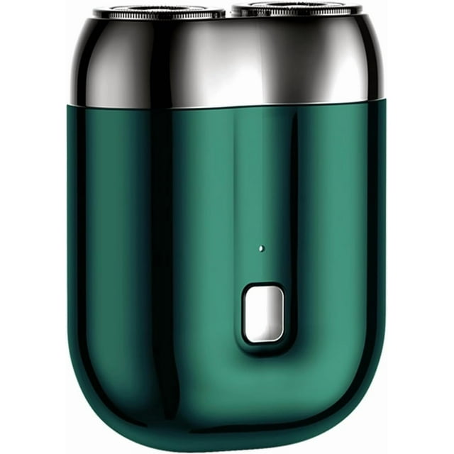 Nouveau Modèle Mini Rasoir Électrique à Double Tête, Rasoir de Poche Amélioré, Rasoir à Double Tête Lavable, Mini Rasoir Portable USB, Rechargeable, Étanche, Compact (Quatre Couleurs) (Bleu)