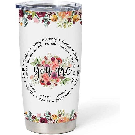 Gift for Christian Women Inspirational Birthday Tumbler Gifts for Women Faith Based Gifts Religious Gifts for Woman, Friends, Daughter, Sister, Coworker - 20 oz Stainless Steel Tumbler