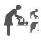 thumbnail image 2 of Señales de baño Placas de identificación de baño Señales de guía para baños de bebés, 2 of 5