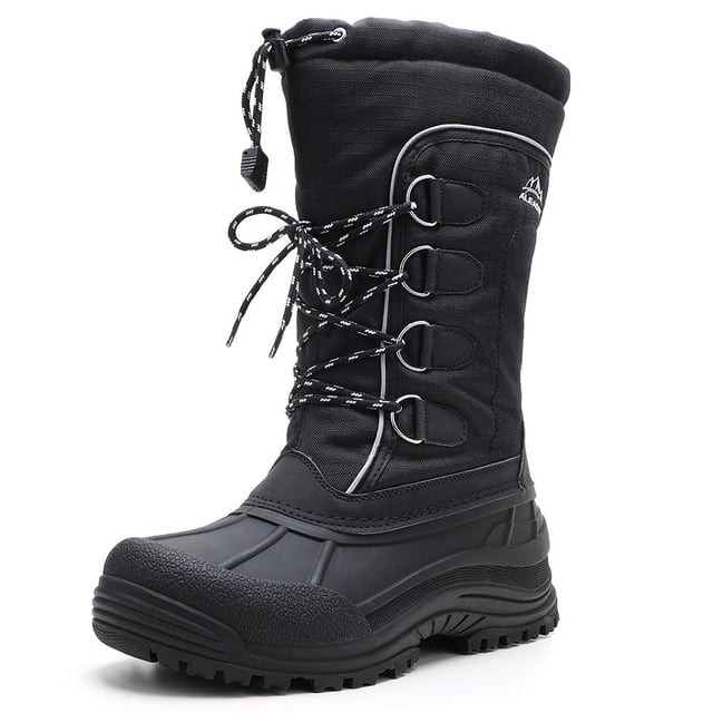 Botas ALEADER Aisladas Impermeables para Nieve Invierno Negras Talla 9 US