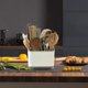 thumbnail image 5 of Estante para cubiertos, escurridor de cubiertos, caja para fregadero, soporte para palillos, cuchara, palillos, tenedor, escurridor, cesta, estante de almacenamiento, caja de almacenamiento - gris, 5 of 5