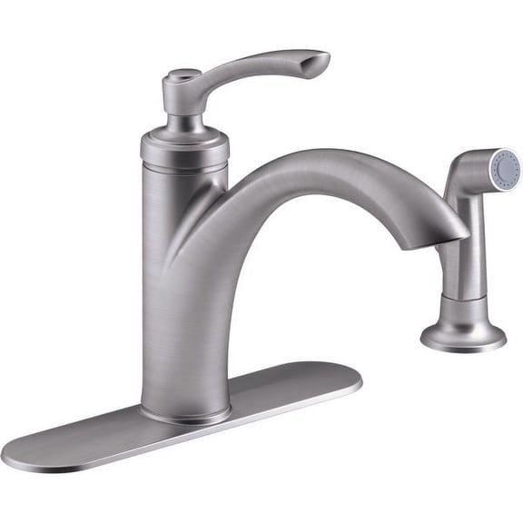 Kohler Linwood Kitchen Faucet Single Lever - Vibrant Stainless - 1 Handle