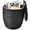 Black, variant on FASCK 9.5 Gallon Ice Cooler, Wicker Round Ice Chest, Outdoor Beer Wine Ice Bucket, Top Lid Side Handles Drainage Plug, Weather-resistant Patio Cool Bar Table for Cocktail Party Poolside Deck
