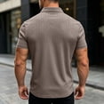 thumbnail image 4 of Dolkfu Button Polos&nbsp;Shirts&nbsp;for Men Yellow Short Sleeve Refreshing Collared Polos Modern Business Casual Geometric Tops Khaki,Xxl, 4 of 6