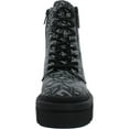 thumbnail image 3 of GUESS Womens Black Printed Zipper Lug Sole Ferina Round Toe Lace-Up Combat Boots 6 M, 3 of 3