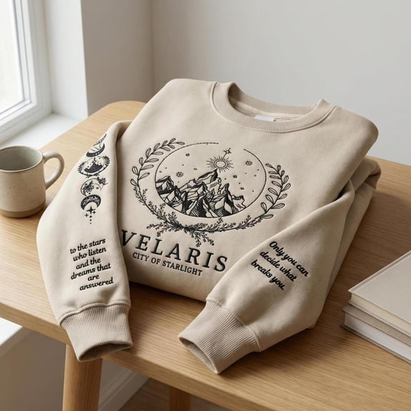 Velaris City of Starlight Embroidered Night Court, Sweatshirt