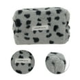 thumbnail image 4 of Unique Bargains 1 Pc Leopard Plush Drawstring Makeup Bag for Vacation Business Travel Plush Gray, 4 of 6