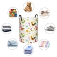 thumbnail image 4 of Balery Chickens A Cesta de ropa redonda con asas, impermeable, independiente, para ropa, juguetes, dormitorio y familia-Small, 4 of 6