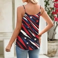 thumbnail image 5 of 250th Anniversary Shirts for Women Vintage Flag Print Sleeveless Square Neck Spaghetti Strap Tunics Patriotic Comfy Summer Travel Shirts,S,#01 Dark Blue, 5 of 5