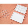 thumbnail image 5 of REGALWOVEN 2 Pack Stackable PU Leather Accessory Organizer Trays with Removable Dividers for Drawers White 12 Grid Tray, 5 of 7