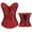 burgundy, variant on Boned Corset Top Women Lace Up Bustier Innerwear Outerwear Slim Fit Dress Base