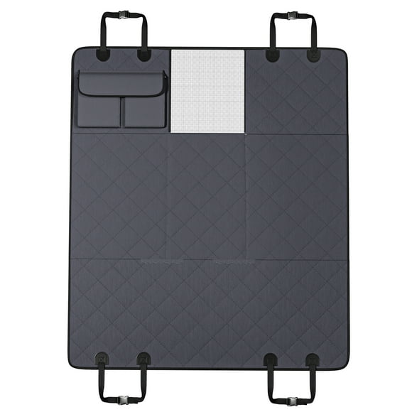 KFFKFF Rallonge de Siège d'Auto pour Chien, Hamac Imperméable pour Siège Arrière, 54"x24 Pouces, Supporte 400 Lb, avec Fenêtre de Visualisation en Maille et Rangement, pour Voitures, VUS