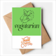 thumbnail image 1 of Cool vegetariano Nota en blanco del sobre de la tarjeta de agradecimiento, 1 of 4