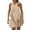 Khaki, variant on SuDongPo Women's Ruffle Hem Sleeveless Tank Dress Round Neck Casual Smock Summer Mini Dresses Loose Fit Fashion Trendy Dressy Solid Color Tunic Dress