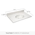 thumbnail image 3 of Pemberly Row Cultured Marble White on White Vanity Top (37" x 22"), 3 of 8