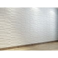 thumbnail image 5 of Art3d 12 Pack Wall Panels Brick Design 3D Wall Panels PVC, White 32 Sq.ft, 5 of 7