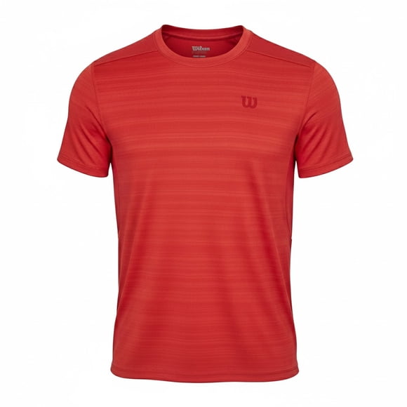 Playera Deportiva Wilson para Hombre Dual Running Manga Corta Color Rojo Talla EG