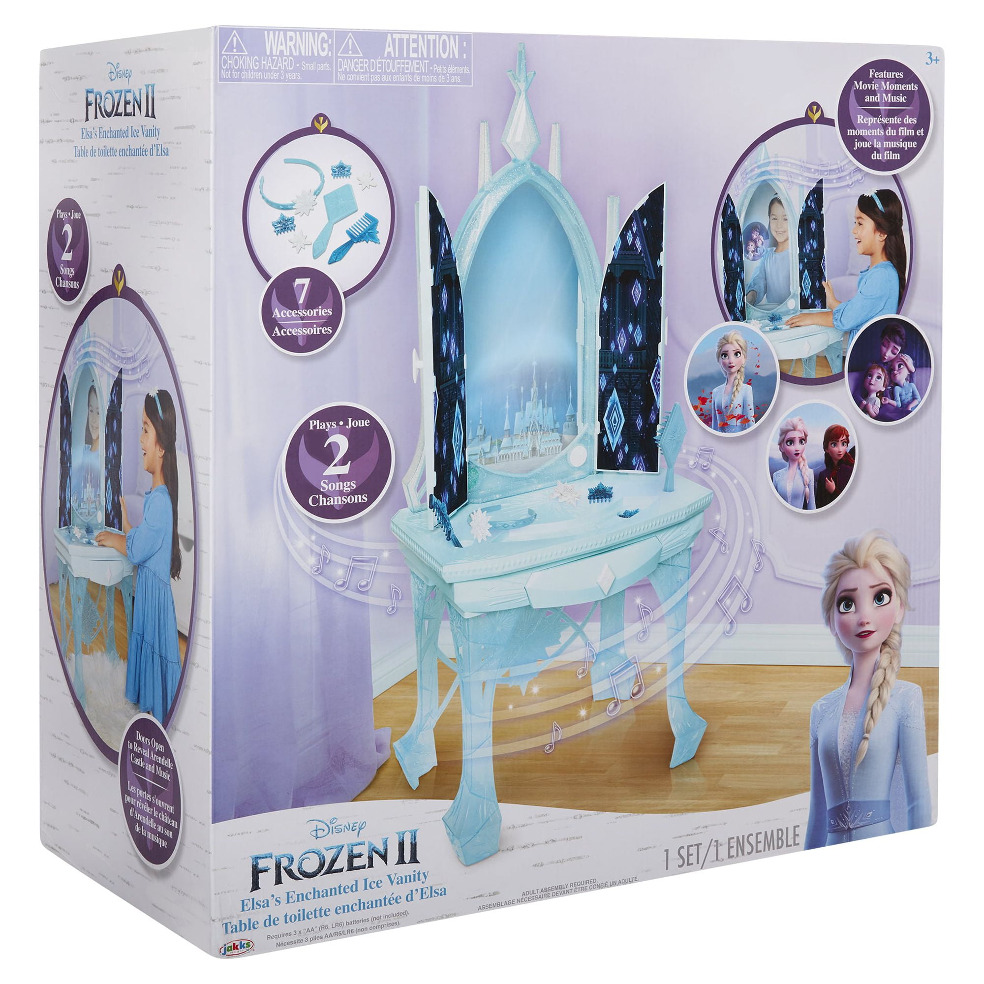 Disney Frozen 2 Elsa's Enchanted Ice Vanity Includes Lights Iconic Story Moments & Plays "Vuelie" and "Into the Unknown" For Ages 3+