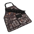 thumbnail image 2 of Delantal De Cocina Para Asar, Lavable A Máquina, Transpirable, Resistente, Para Barbacoa, Unisex, Con Bolsillos Para Cocina Para Asar A La Parrilla ANGGREK Color caña, 2 of 8