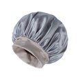 thumbnail image 4 of Bonnet de Douche Grand en Satin Uni pour Femmes, Adapté pour un Usage Quotidien, 4 of 6