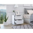 thumbnail image 2 of TUHOME Table de Nuit Kaia Tables de Nuit en Bois d'Ingénierie en Blanc, 2 of 7