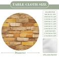 thumbnail image 3 of Brick in The Wall Round Table Cover Kitchen Printed Waterproof Tablecloth Elastic Edged Tablecloth Fits Party Wedding Indoor Outdoor Tables, 3 of 8