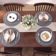 thumbnail image 3 of Mrehloy Woven Round Placemats Set of 6, 15 '' Gray Cotton Braided, Farmhouse Coastal Kitchen Decor, Washable Heat Resistant Table Mats, 3 of 8