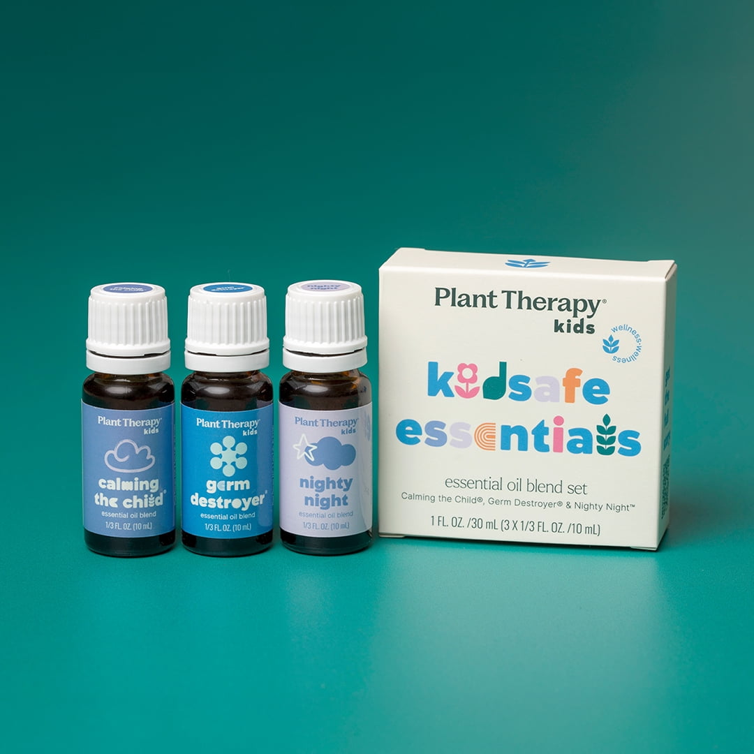 Plant Therapy KidSafe Essentials Blend Set 100% Pure, Undiluted, Natural Aromatherapy, KidSafe Essential Oils for Calming, Sleep, and Immune Support, 10 ml (1/3 oz) Each