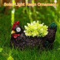 thumbnail image 4 of Adorno Resina Lámpara Solar Adorno Maceta Suculenta Gallina Simulación (negro), 4 of 9