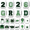 thumbnail image 2 of 2026 Graduation Decorations, Grad Party Decor, Magnetic Cutouts, Garage Magnets, Green Trim, Graduation Cap Toppers, Graduation Celebration, Locker Decor, 20 Piece Set, 2 of 6