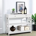 thumbnail image 2 of Topeakmart Wooden Console Table with 1 Drawer and Open Shelves for Living Room, White, 2 of 12