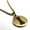 Gold, variant on Stainless Steel Rook Chess Piece Round Medallion Pendant Necklace