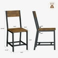 thumbnail image 7 of Gelloan Dining Chairs Set of 2, Rustic Wood Chairs with Metal Steel Frame, Comfortable Seat, Modern Farmhouse Chair for Kitchen, Bedroom, Living Room,Rustic Brown, 7 of 7