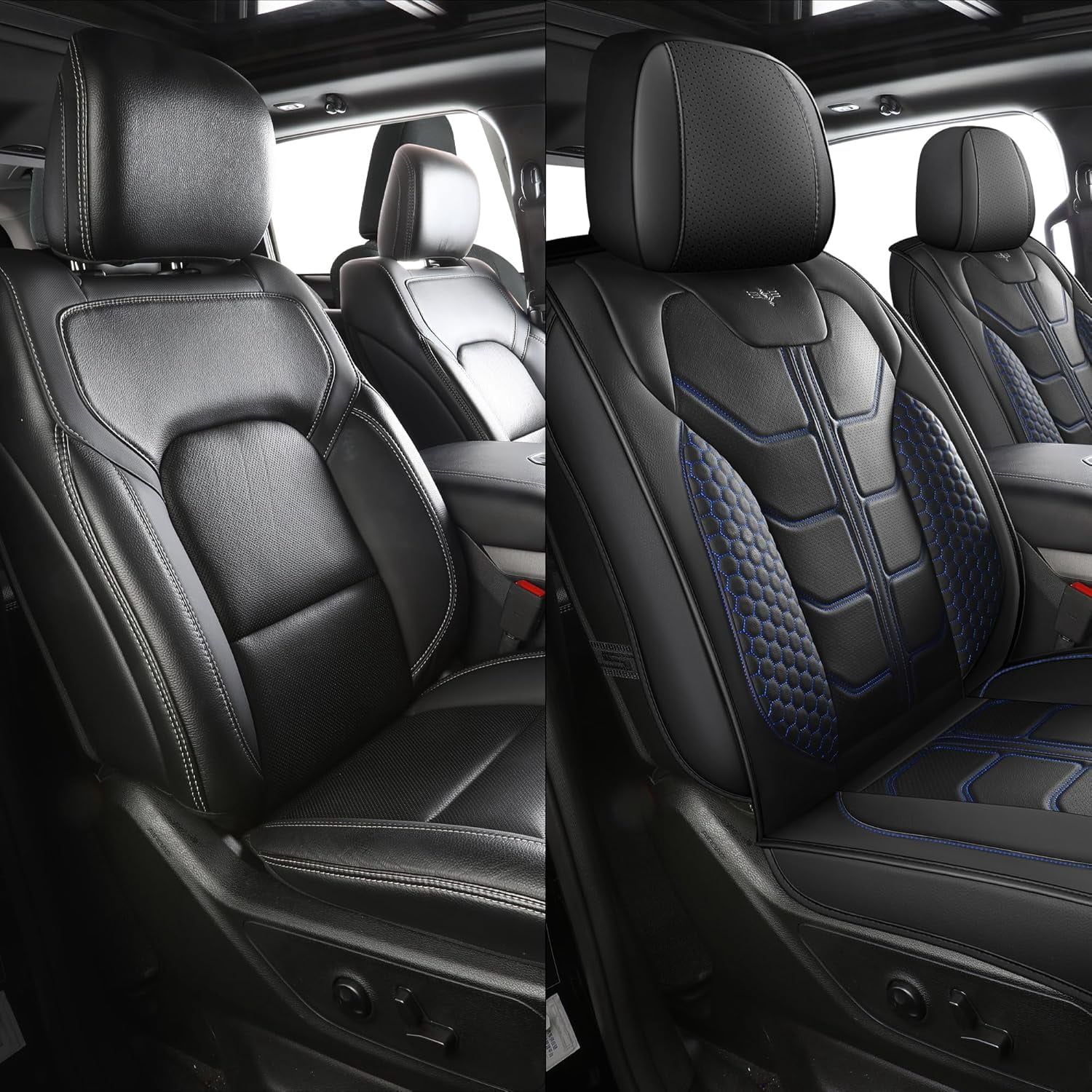 LINGVIDO Chevy Silverado Seat Covers - Custom Fit for GMC Sierra, Pickup Truck Seat Cover for 07-25 1500 2500HD 3500HD, Regular Cab, Double Cab, Crew Cab, LT, LZT, RST, Trail Boss