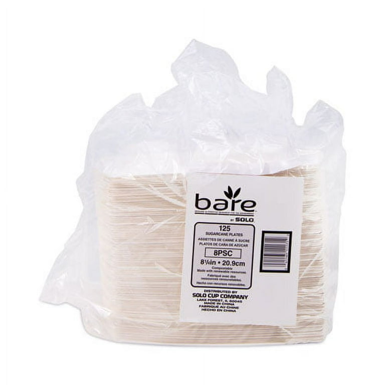 Bare Eco-Forward Sugarcane Dinnerware, Plate, 8.25 Bare Eco-Forward Sugarcane Dinnerware, Plate, 8.25