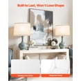 thumbnail image 3 of VEVOR Lamp Shade 2 Set, 11 in Top x 13 in Bottom x 10 in High (Spider Fitter), Medium Lampshade with Harp, Replacement Lamp Shade for Table & Floor Lamps Pendant Lights, White with Black Edge, 3 of 9