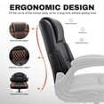 thumbnail image 5 of COOLHUT Office Chair, Executive Leather Chair Home Office Desk Chairs, Computer Chair with Adjustable Flip-up Padded Arms, Lumbar Support Swivel Desk Chair with Adjustable Hight and Tilt, Black, 5 of 12
