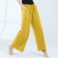 thumbnail image 6 of Spring Saving GaThRRgYP Pants for Women Clearance,Fashion Womens Casual Solid Color Elastic Loose Pants Straight Wide Leg Trousers Pants, 6 of 6