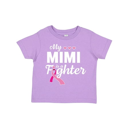 

Inktastic Breast Cancer Awareness My Mimi is a Fighter Gift Toddler Boy or Toddler Girl T-Shirt