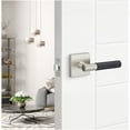 thumbnail image 4 of Sure-Loc Ap101-Sq Grip-Kn Aspra Square Passage Door Lever Set - Flat Black / Satin Nickel, 4 of 7