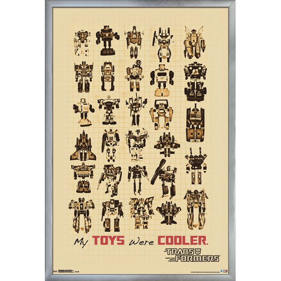 24X36 Hasbro Transformers - Cooler Toys Wall Poster, 24" x 36", Framed
