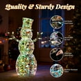 thumbnail image 4 of UBesGoo 4ft Lighted Snowman,Prismatic Iridescent Christmas Outdoor Decor Holiday Decoration, 4 of 11