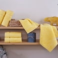 thumbnail image 3 of Hawmam Linen Yellow Face Washcloths, Set of 4, 13' x 13', Premium Luxury 100% Turkish Cotton, 600 GSM, Soft Hotel Quality Yellow Towels Bathroom Sets, Versatile For Kitchen, Hand, Cleaning, 3 of 6