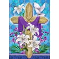 thumbnail image 3 of Briarwood Lane Easter Lily Cross Holiday House Flag, 3 of 4