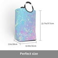thumbnail image 3 of Vsdgher Fantasy Gradient Print Square Laundry Bag Large Collapsible Dirty Clothes Bags With Handles Waterproof Essentials Storage For College Dorm, Family, 3 of 6