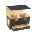 thumbnail image 4 of Caja de almacenamiento para cartas Zulema de cuero PU para más de 400 tarjetas Caqui, 4 of 8