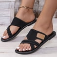 thumbnail image 3 of Rokment Mesh Flat Sandals for Women Beach Summer Lightweight Breathable Open Toe Athletic Outdoor Sports Walking Slip on Casual Comfortable Slippers Black Size 6.5, 3 of 6