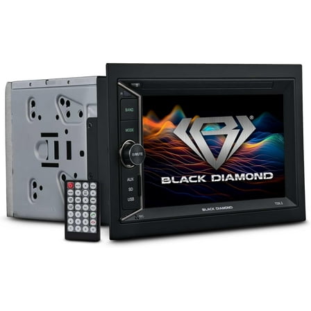 Black Diamond DIA-TD6.2 6.2" Double DIN Touchscreen Car Stereo with Bluetooth, USB, and 1080P Video – Mechless Mirror-Link Radio
